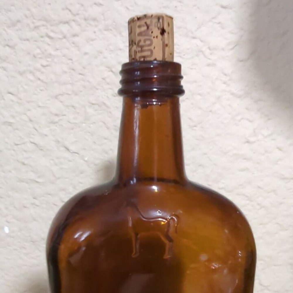 Antiqu White Horse Distilleries Glass Whiskey Bottle/Cork Clascow Scotland Empty - Picture 7 of 12